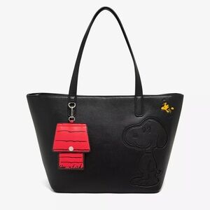 Peanuts Snoopy & Woodstock Tote Bag with Bag Charm - BoxLunch Exclusive